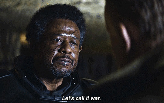 Saw Gurrera, in 'Andor', saying the line "Let's call it... War."
